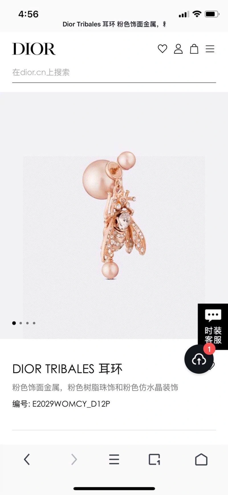 Christian Dior Earrings Bright 235036