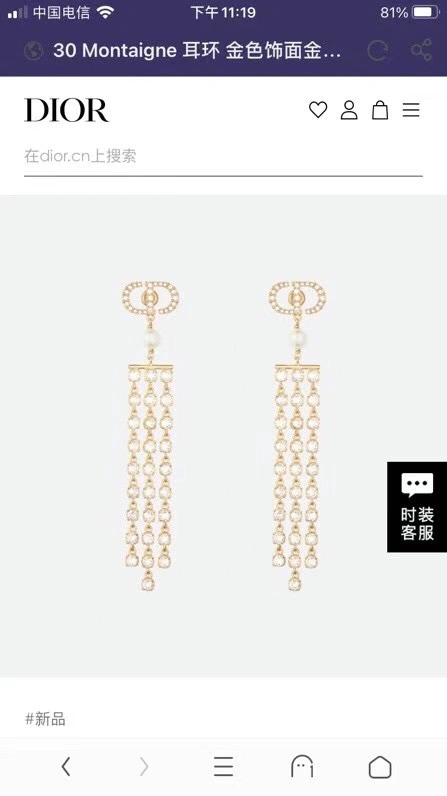 Christian Dior Earrings Supportive 235050