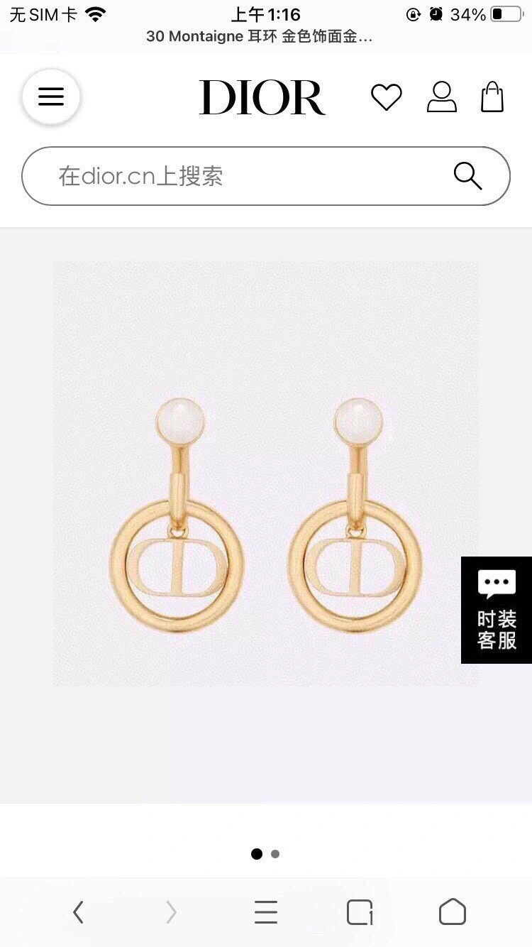 Christian Dior Earrings OdorResistant 234912