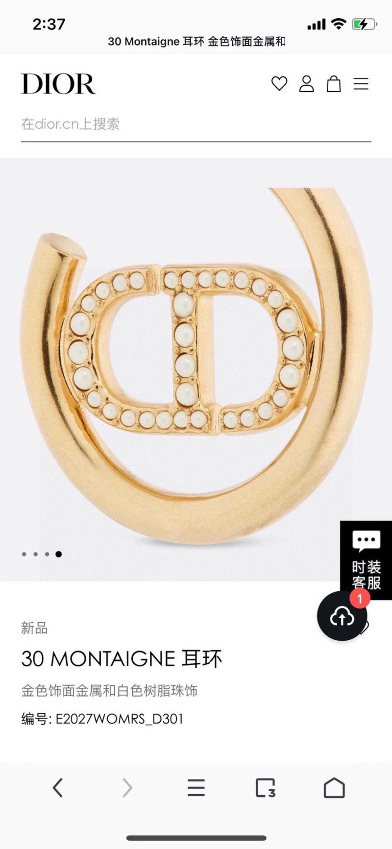OnTrend Christian Dior Earrings 234587