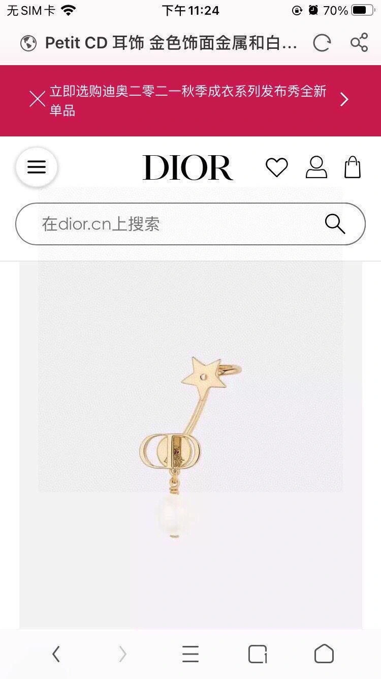 Christian Dior Earrings Unique 233906
