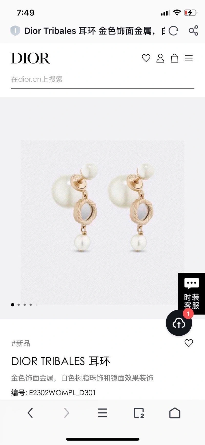 Refined Christian Dior Earrings 233910