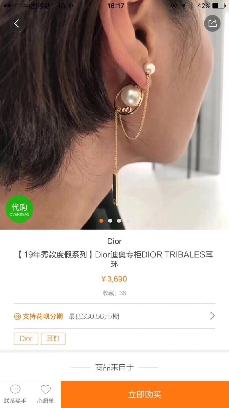 EyeCatching Christian Dior Earrings 233867