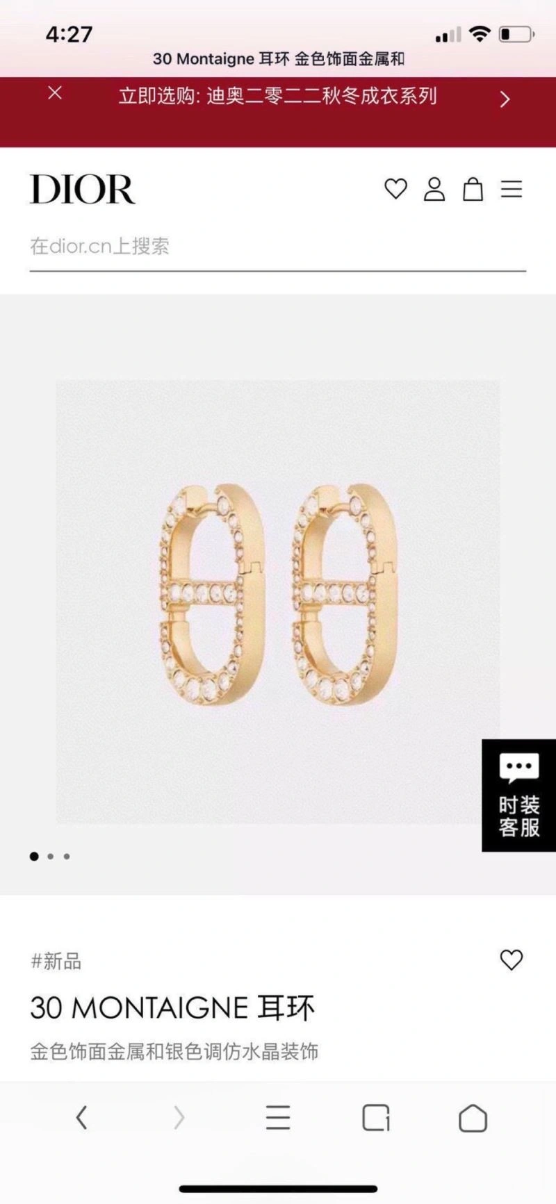 EasyMatch Christian Dior Earrings 233558