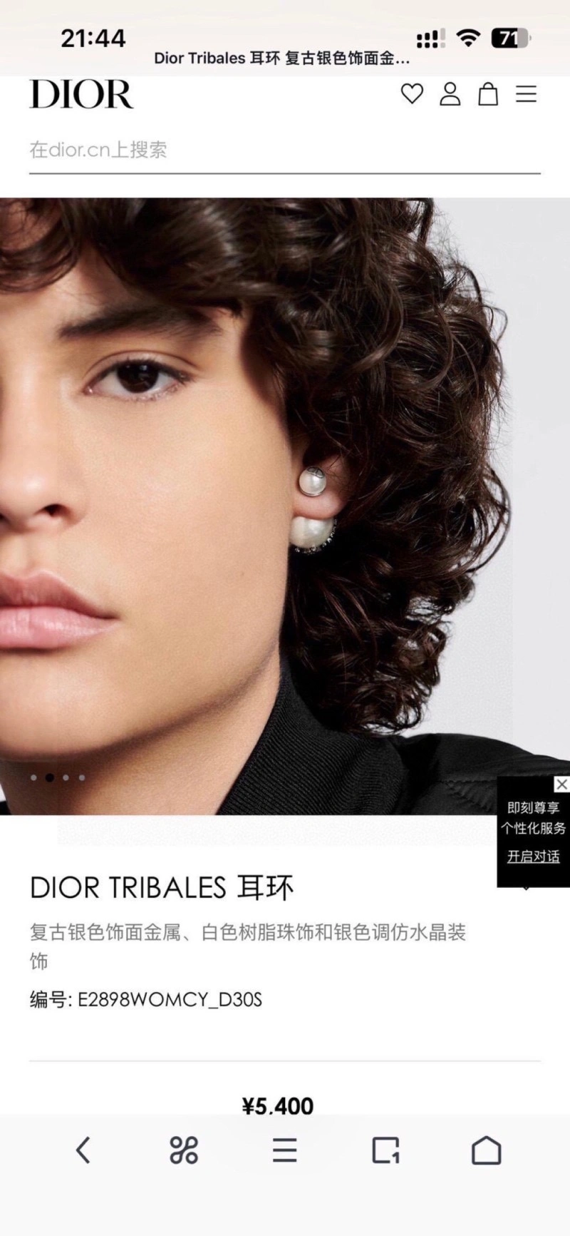 WeatherProof Christian Dior Earrings 233147