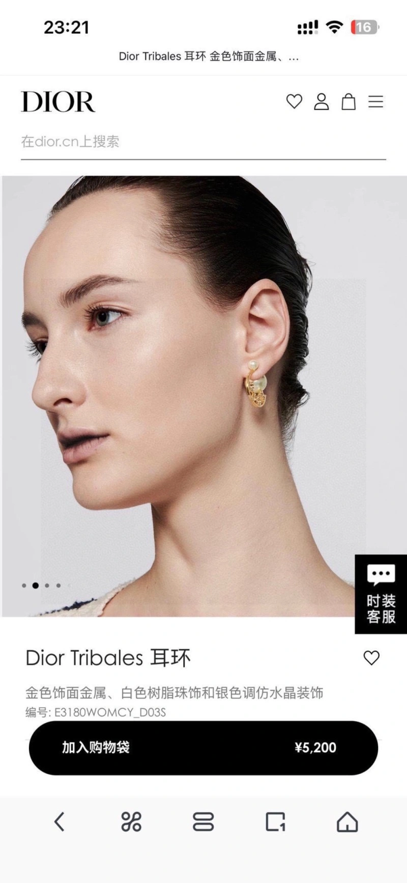 RelaxedFit Christian Dior Earrings 232727