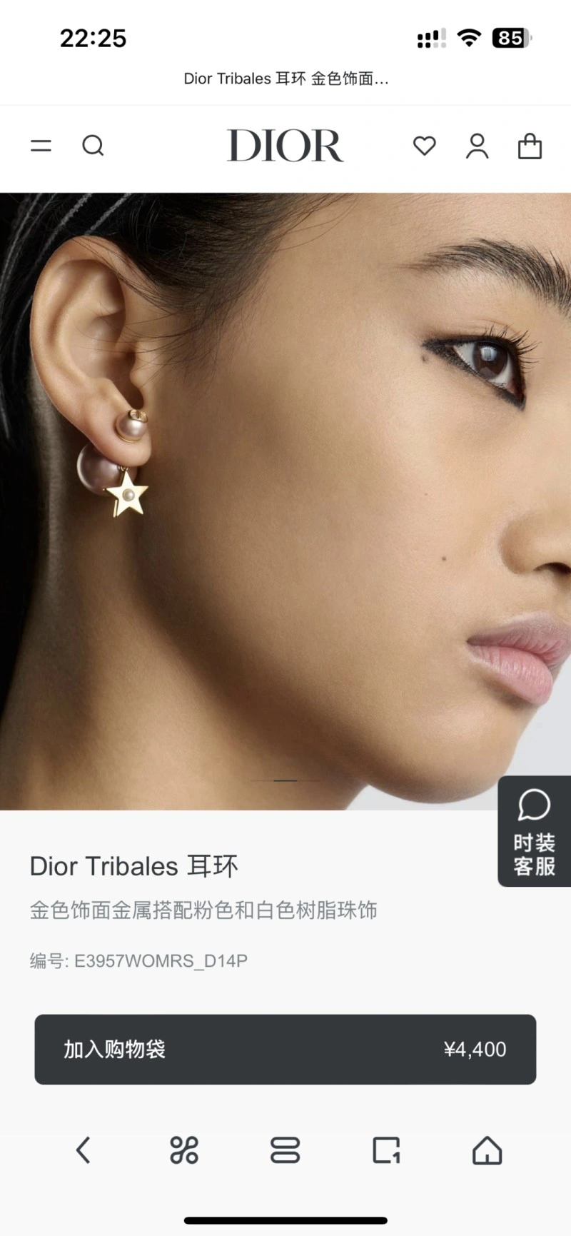 Minimalist Christian Dior Earrings 232592