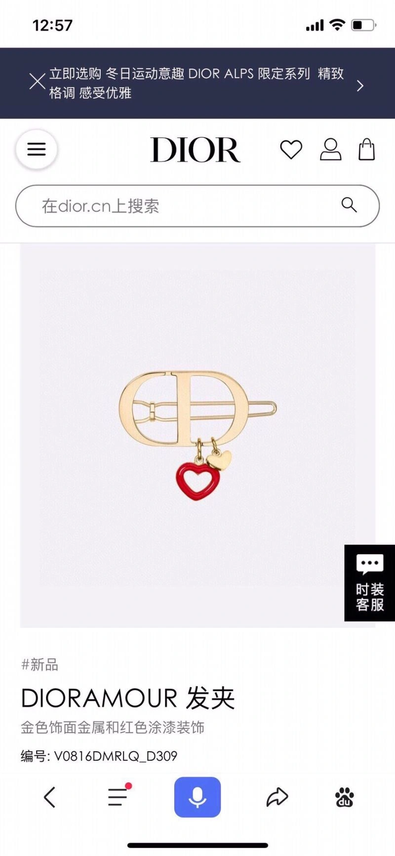 Trendsetting Christian Dior Hairpins 235264