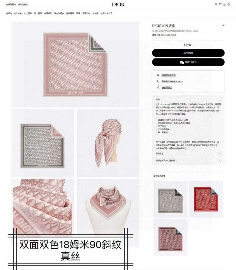 Casual Christian Dior Scarf 271830
