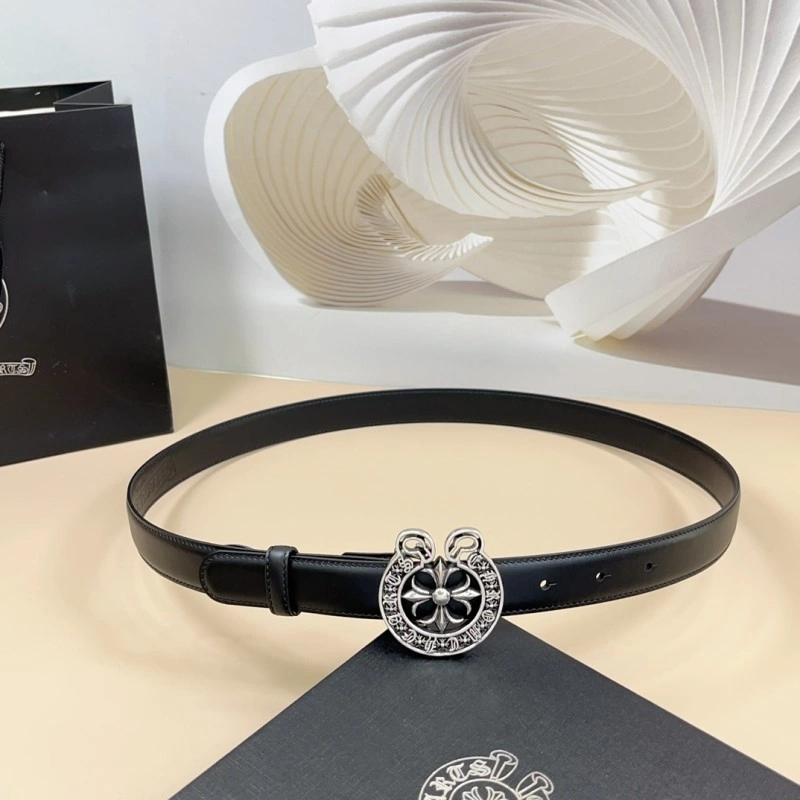 Sleek Chrome Heart Belts 285343