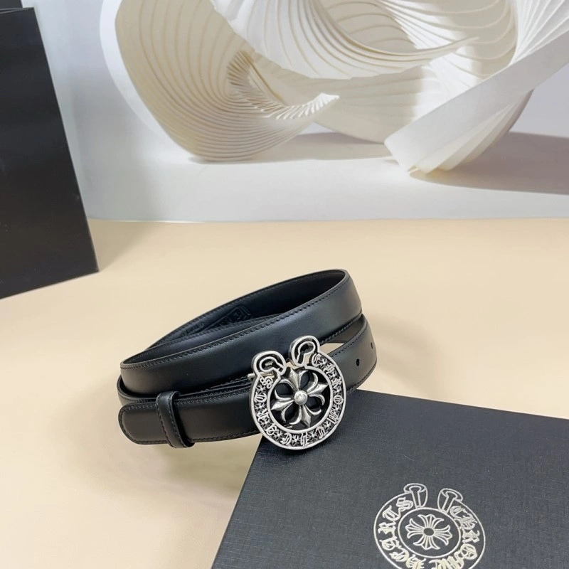 Sleek Chrome Heart Belts 285343