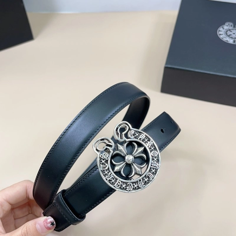 Sleek Chrome Heart Belts 285343