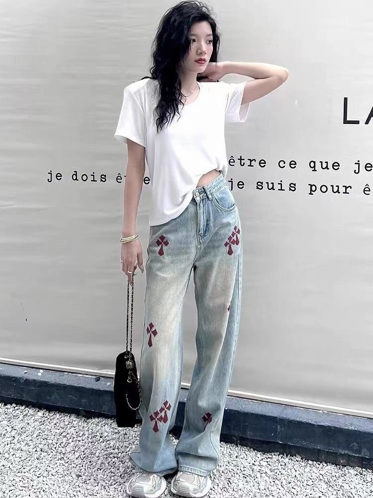 Chic Chrome Hearts Jeans 119051