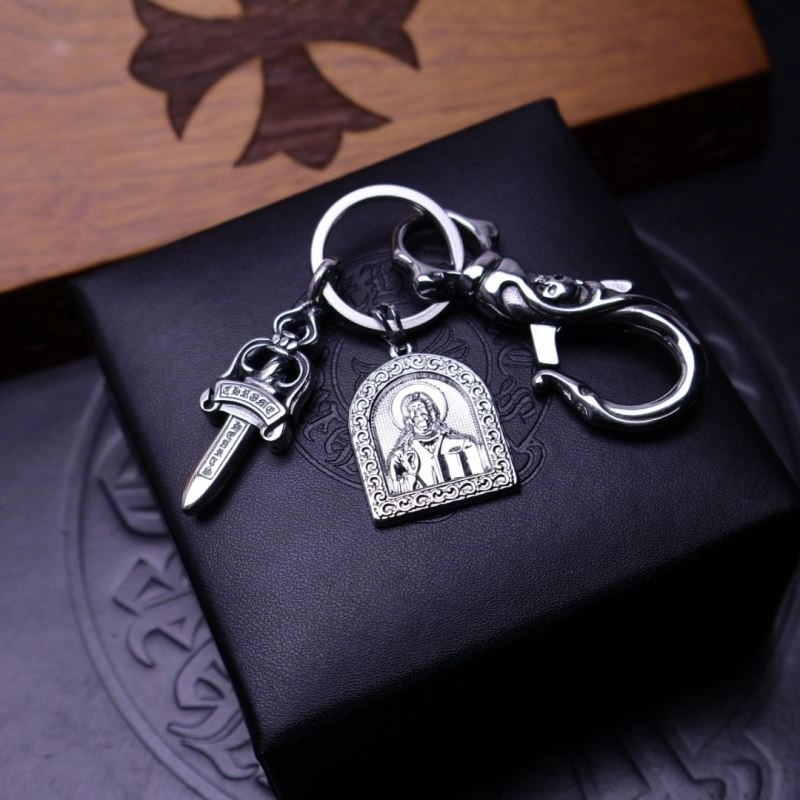 Sleek Chrome Hearts Keychains 240226