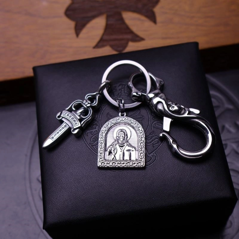 Sleek Chrome Hearts Keychains 240226