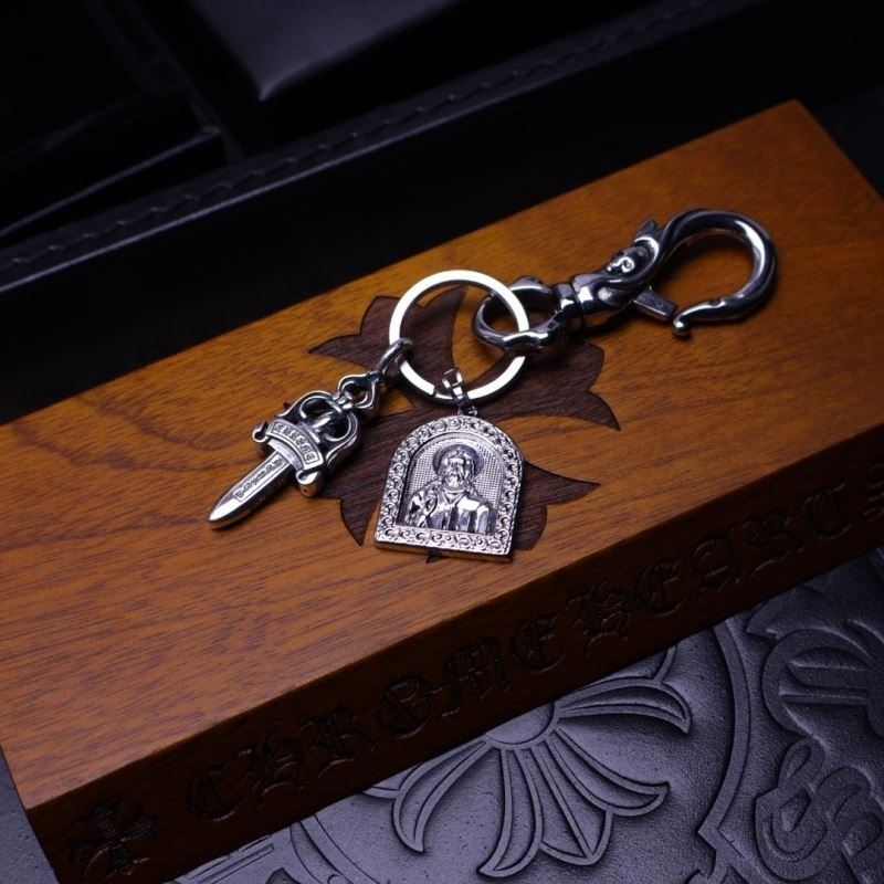Sleek Chrome Hearts Keychains 240226