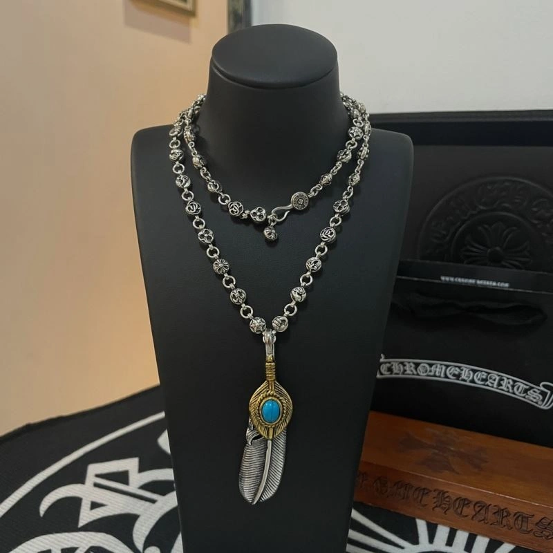 Cozy Chrome Hearts Necklaces 242383