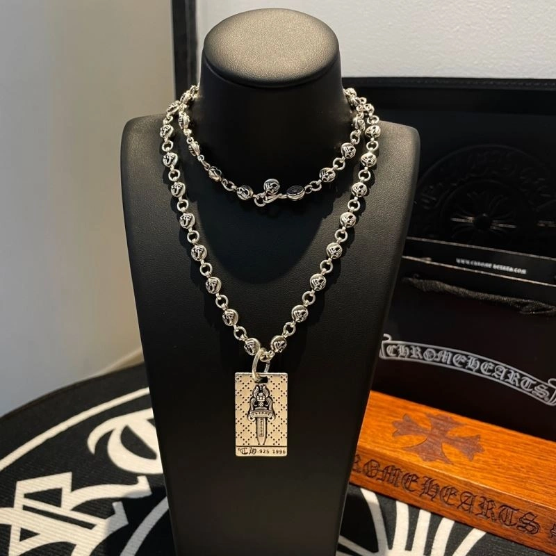 Cozy Chrome Hearts Necklaces 241804