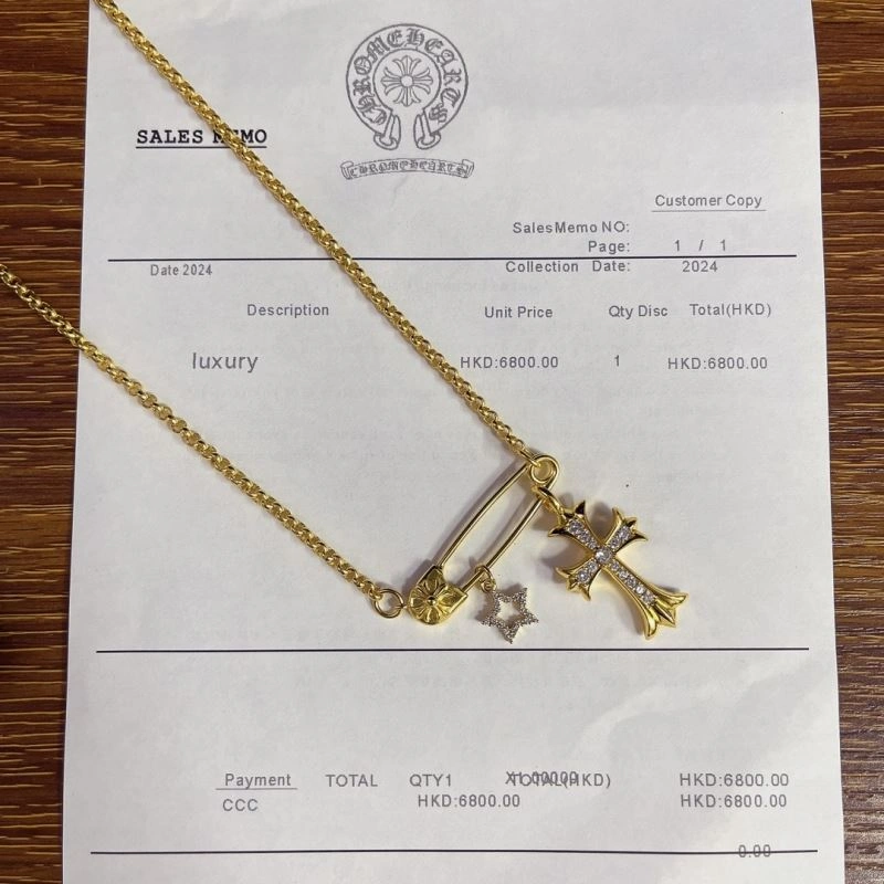 Comfortable Chrome Hearts Necklaces 241042