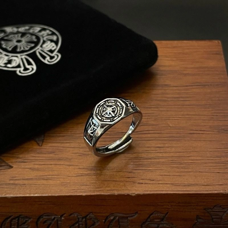 Cozy Chrome Hearts Rings 240381