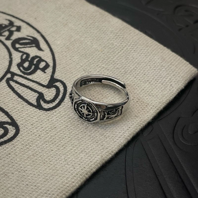 Cozy Chrome Hearts Rings 240381