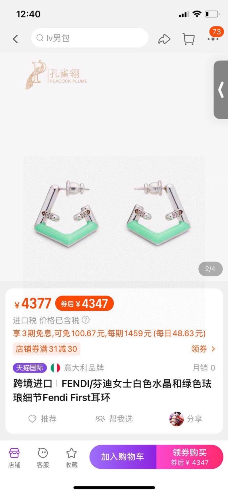 Sporty Fendi Earrings 208766