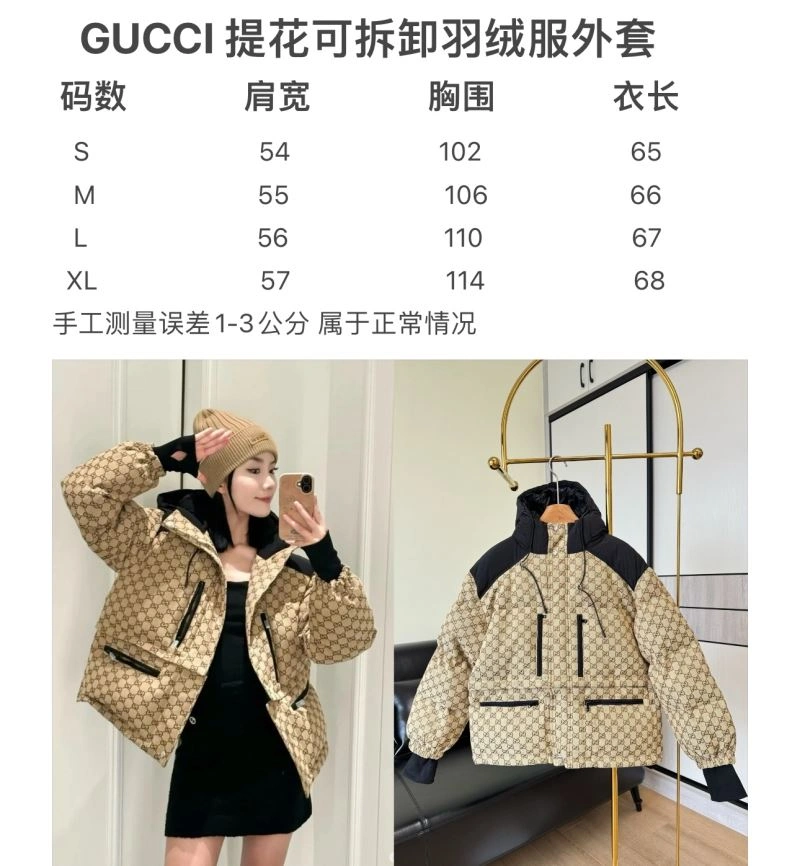 ZipUp Gucci Down Jackets 128986