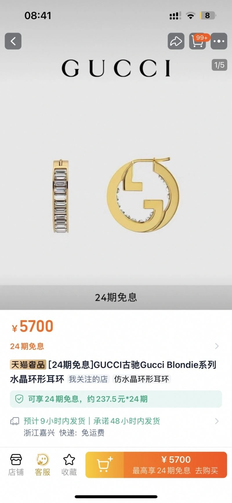 DailyWear Gucci Earrings 243735
