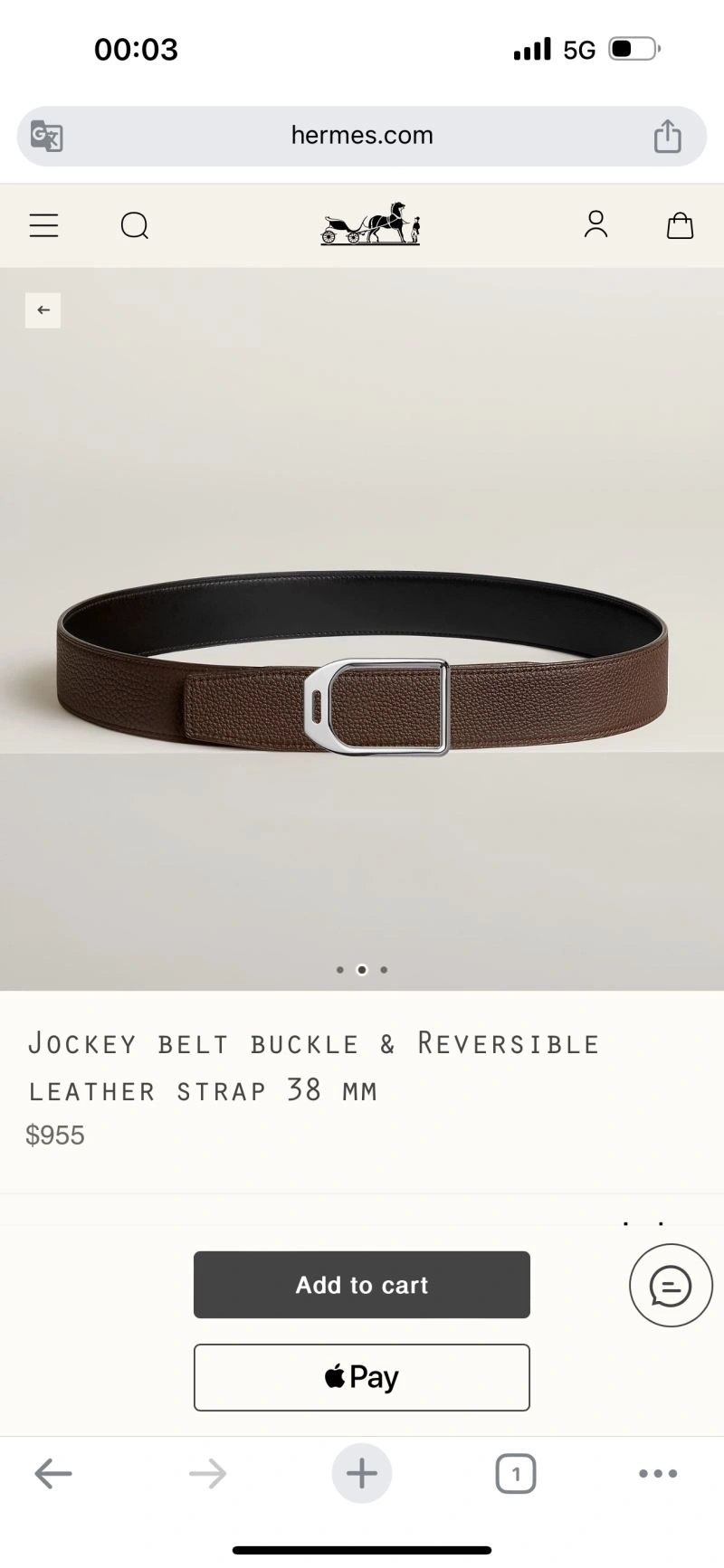Hermes Belts SmoothTexture 296642