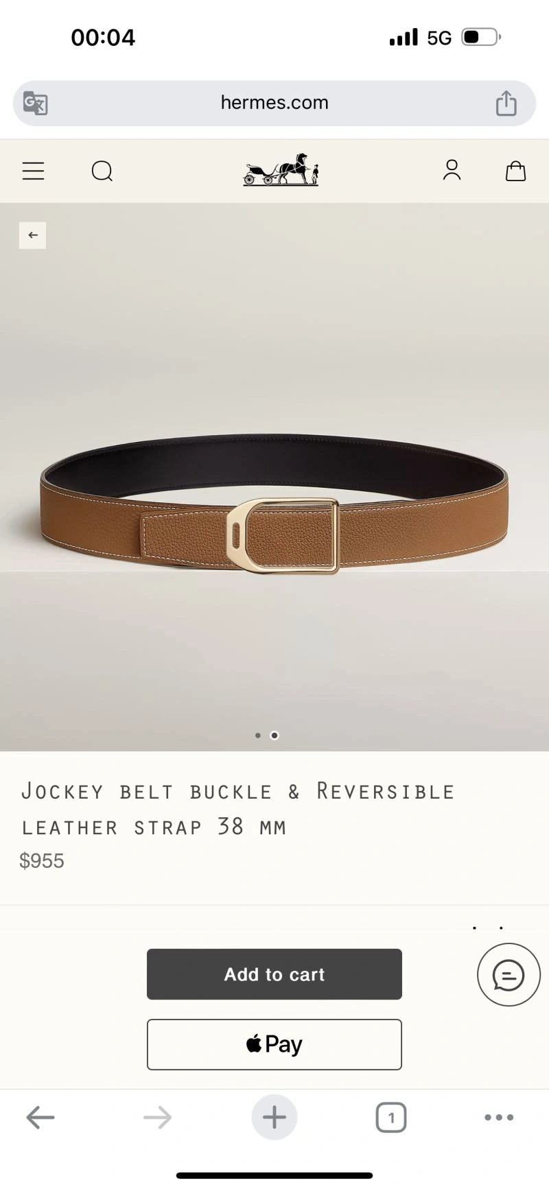 Unisex Hermes Belts 296590