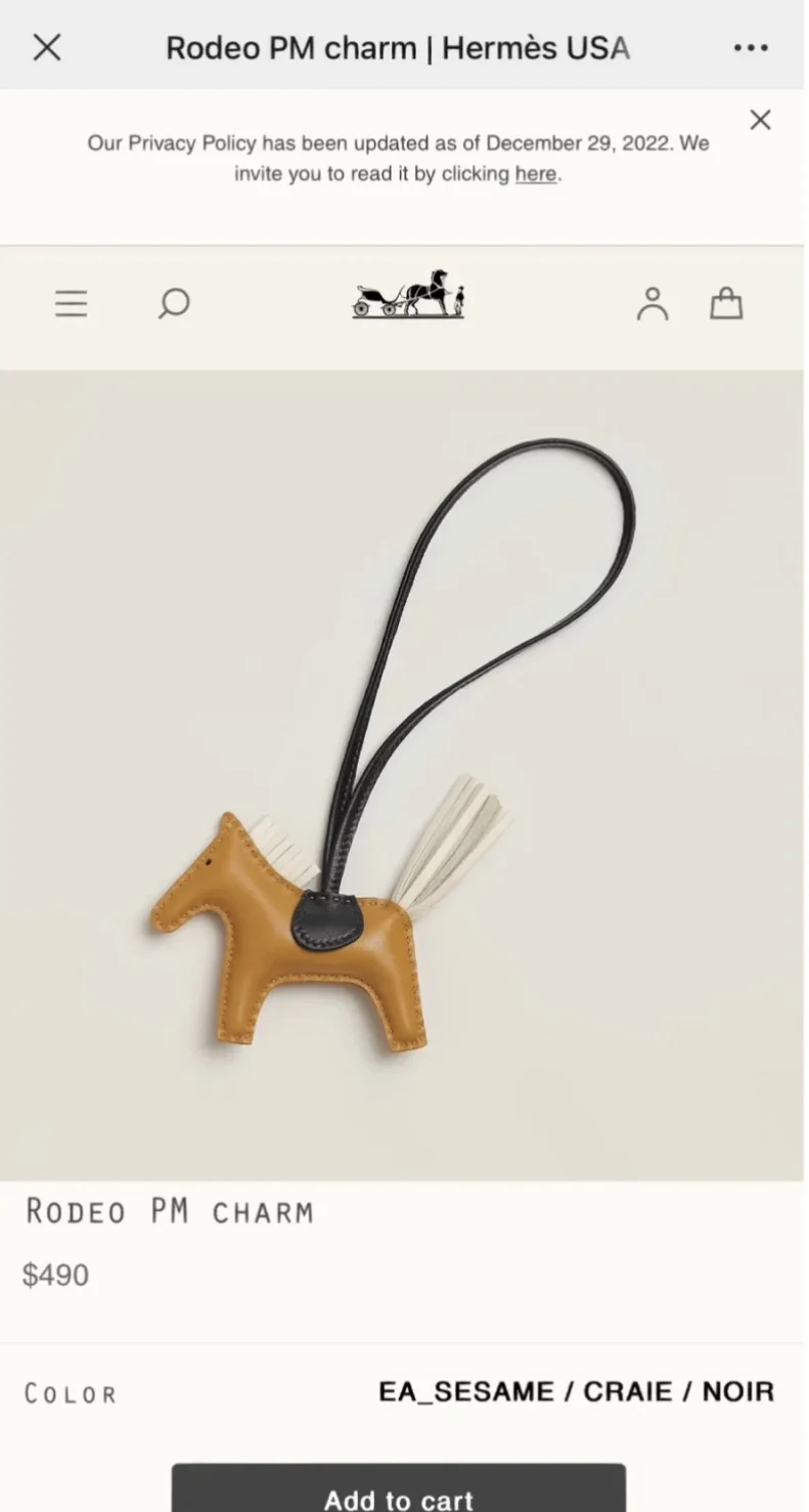 HighPerformance Hermes Handmade Pendant 48175