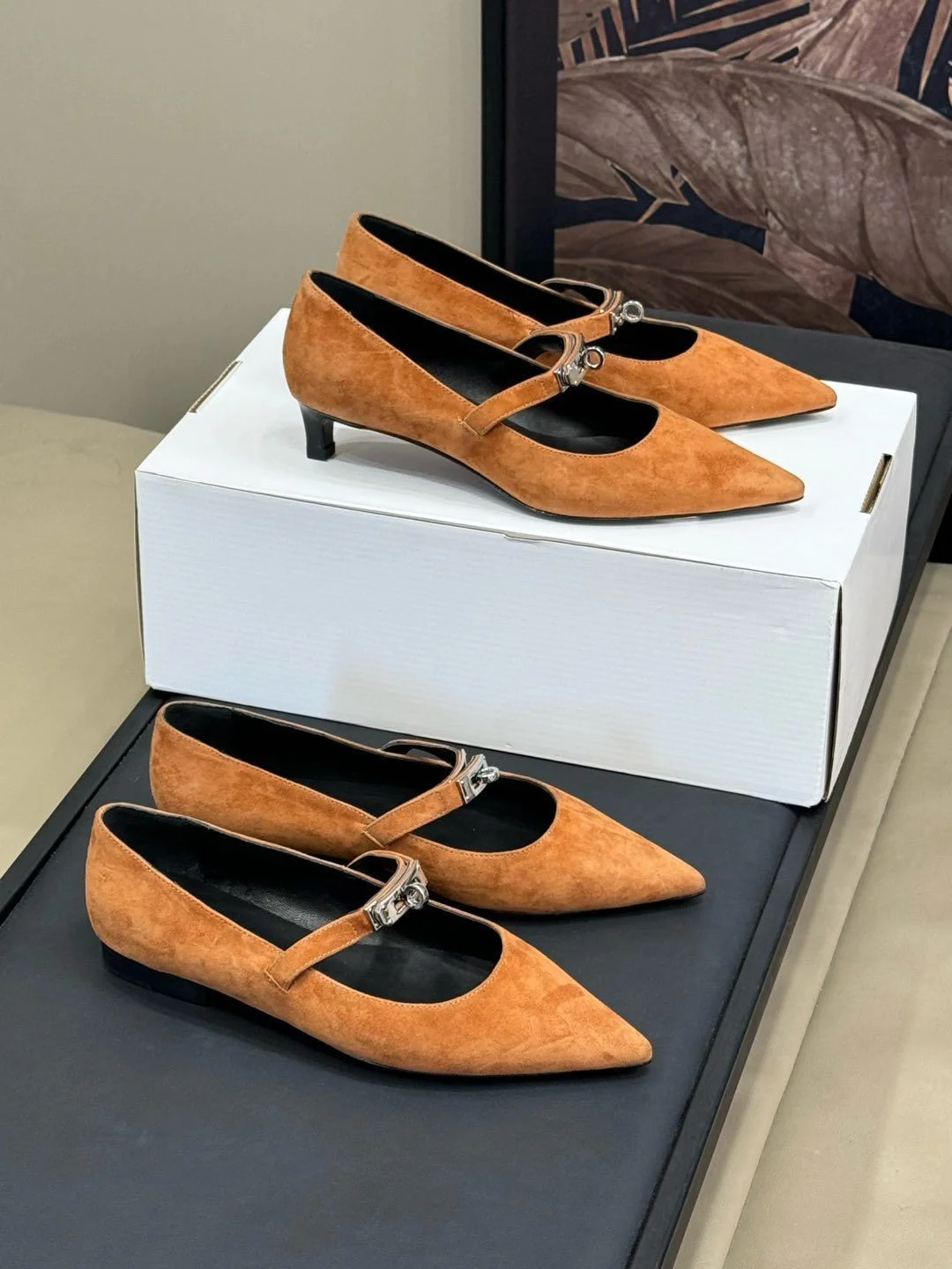 SmoothTexture Hermes Heeled Shoes 26677