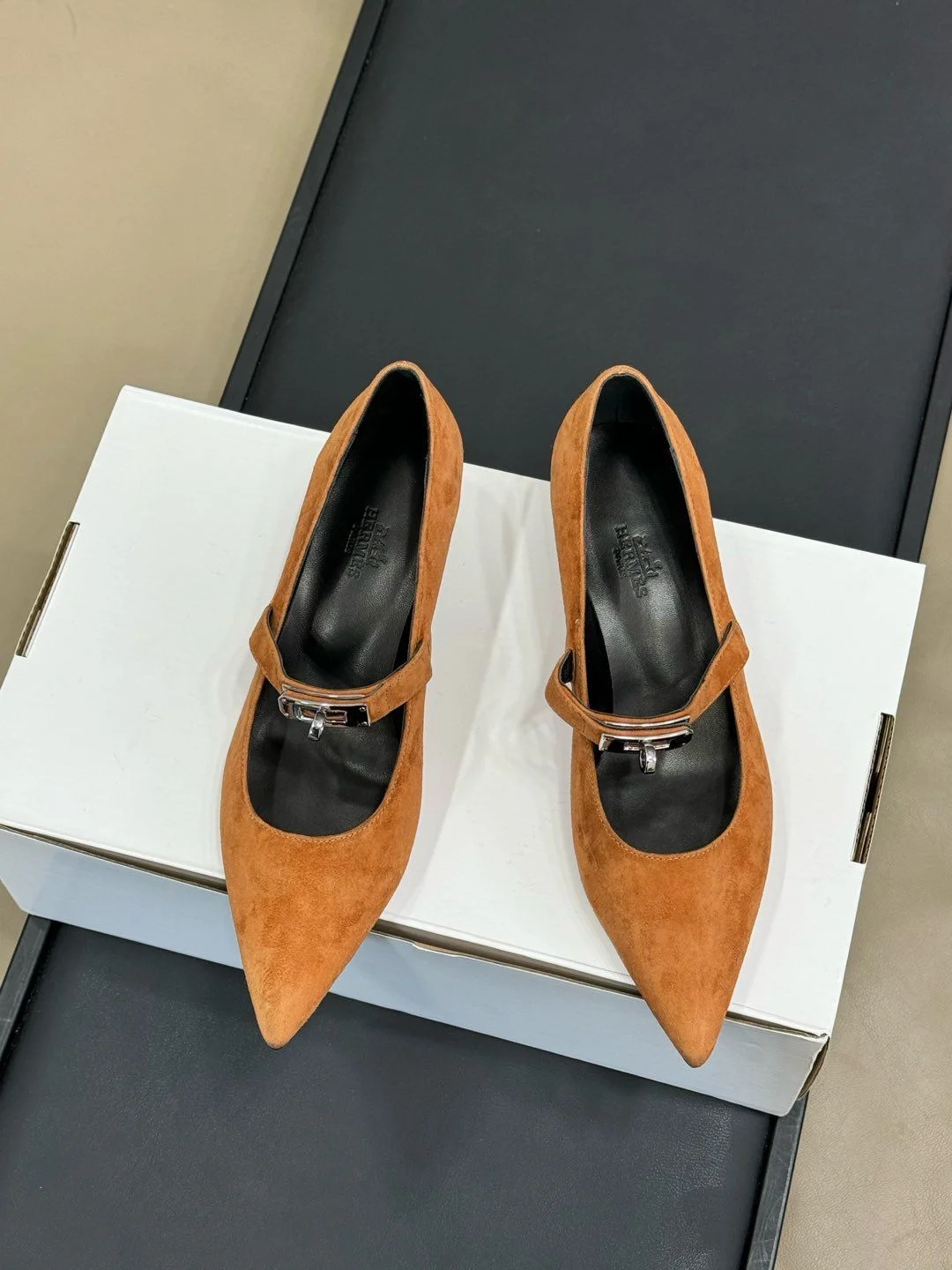 SmoothTexture Hermes Heeled Shoes 26677