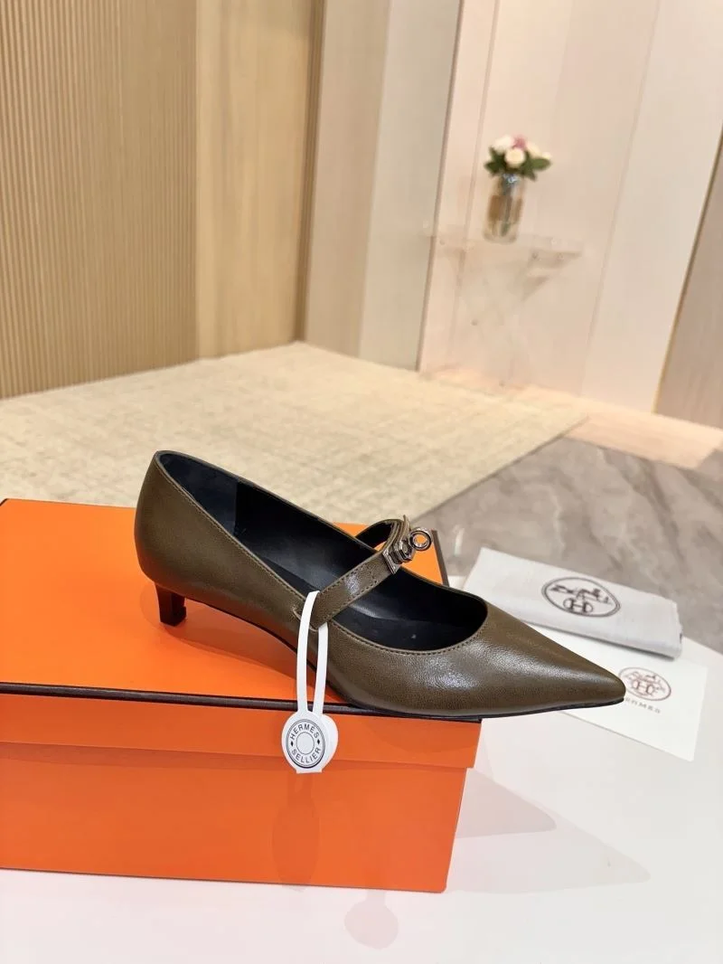 Original Hermes Heeled Shoes 26669