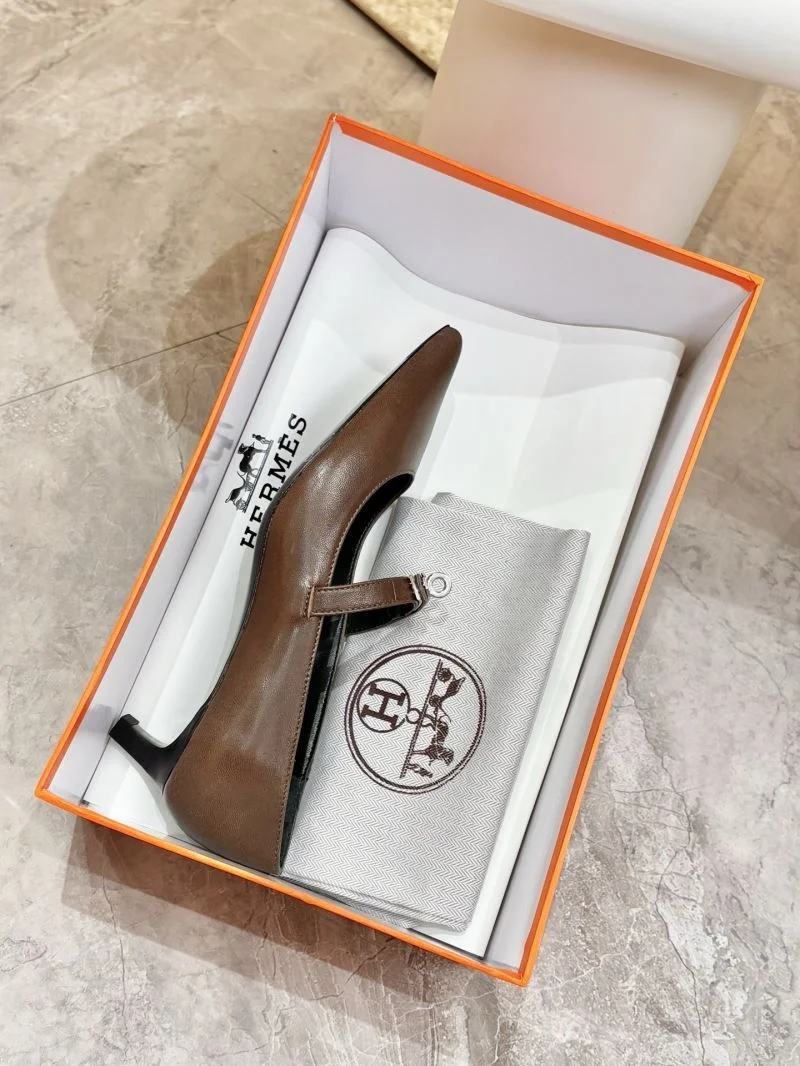Minimalist Hermes Heeled Shoes 26695