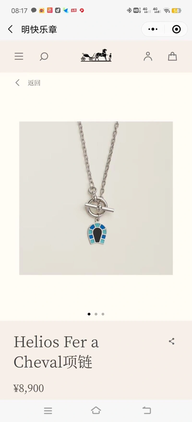 Stretchable Hermes Necklaces 247373