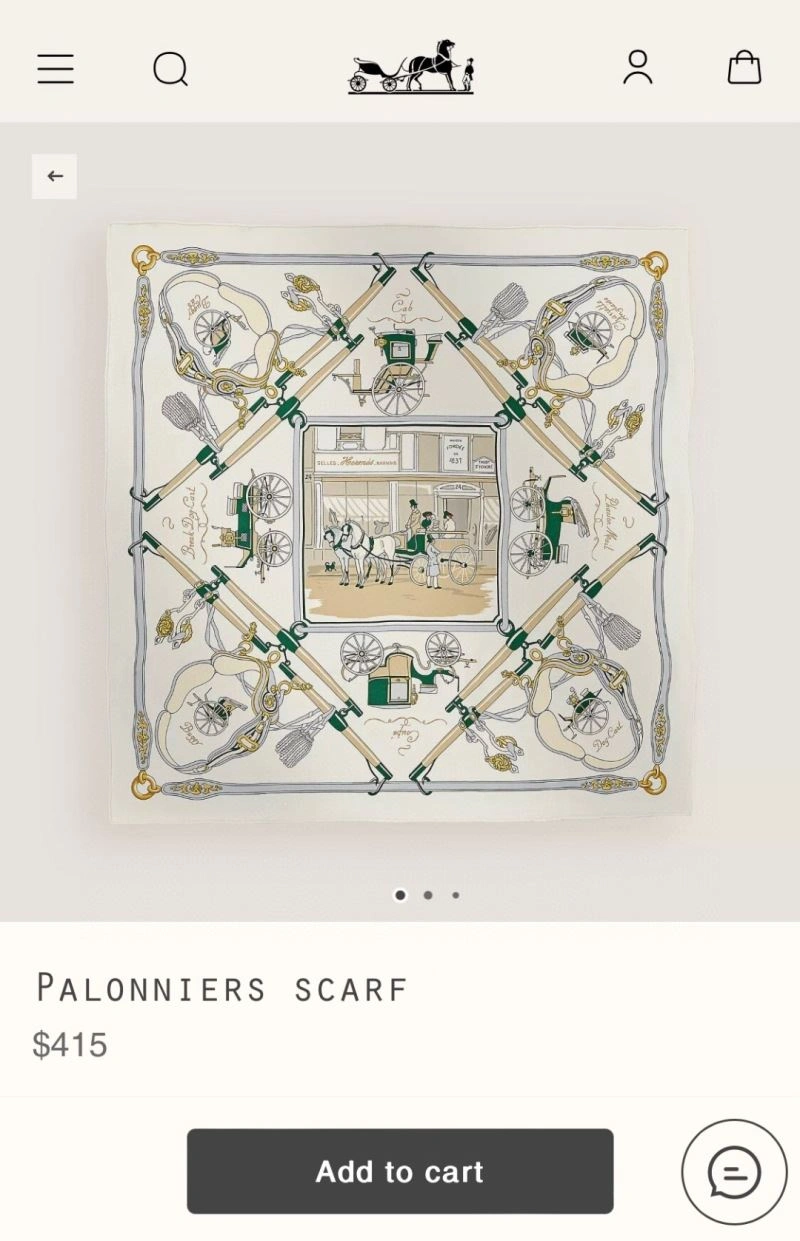 Hermes Scarf Packable 271710