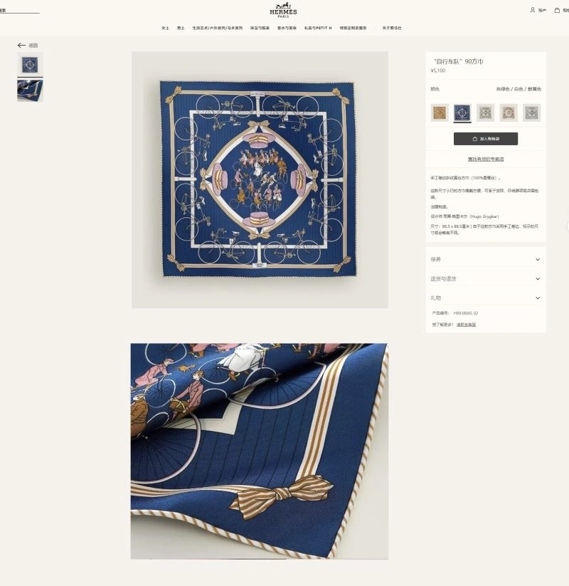 Snug Hermes Scarf 271620