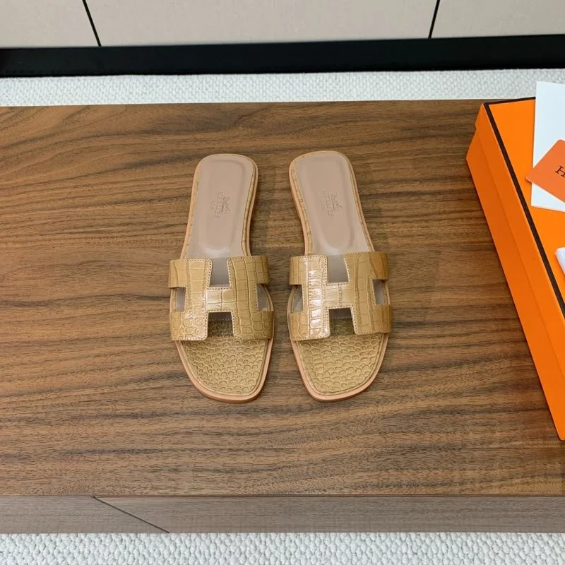 SmoothTexture Hermes Slippers 27457