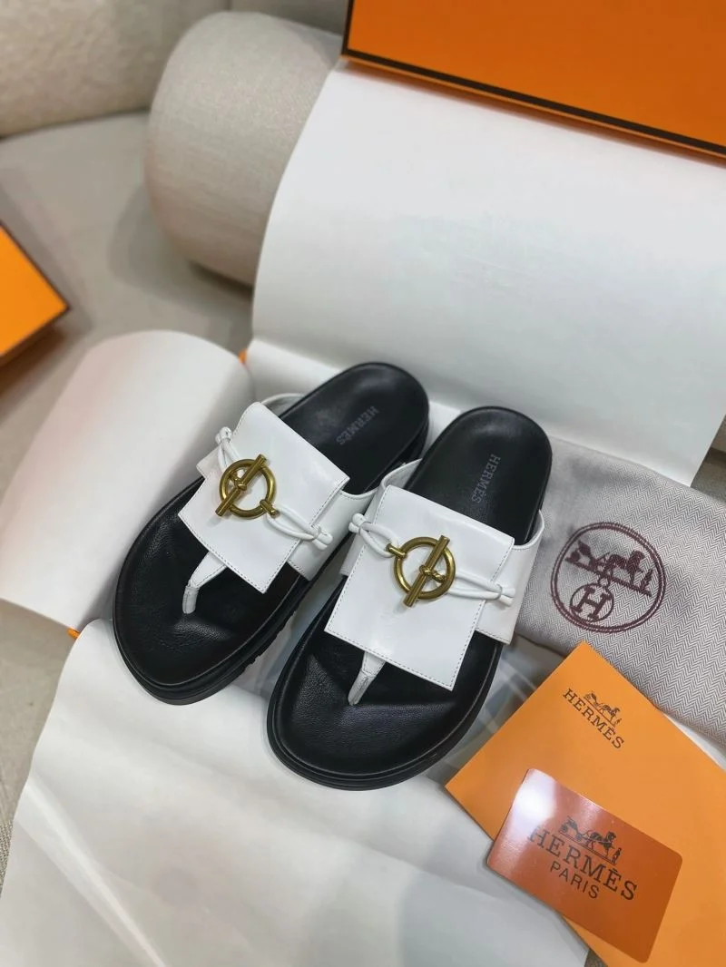 Sleek Hermes Slippers 27397