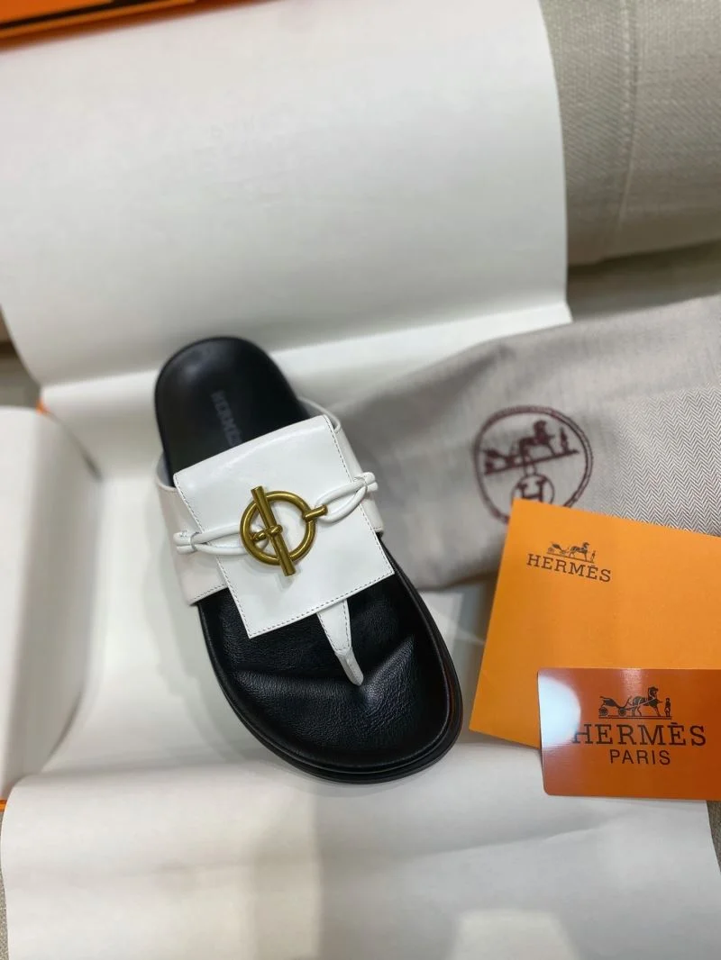 Sleek Hermes Slippers 27397