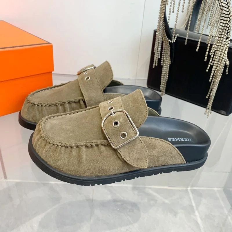 Refined Hermes Slippers 26896