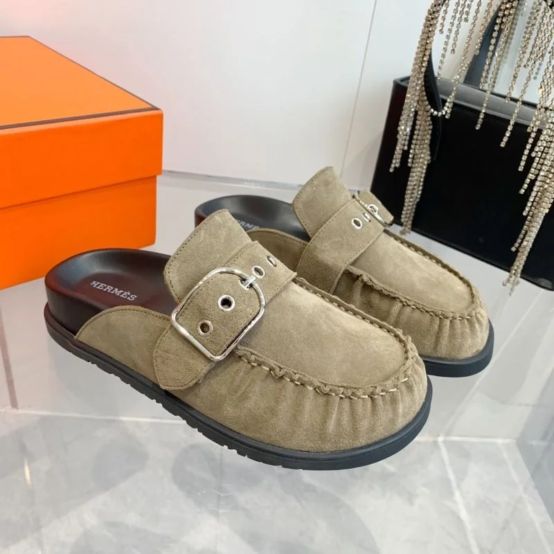 Refined Hermes Slippers 26896
