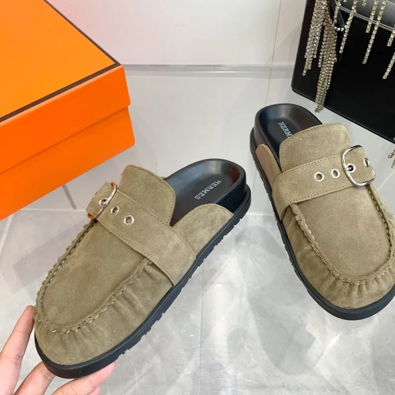 Refined Hermes Slippers 26896