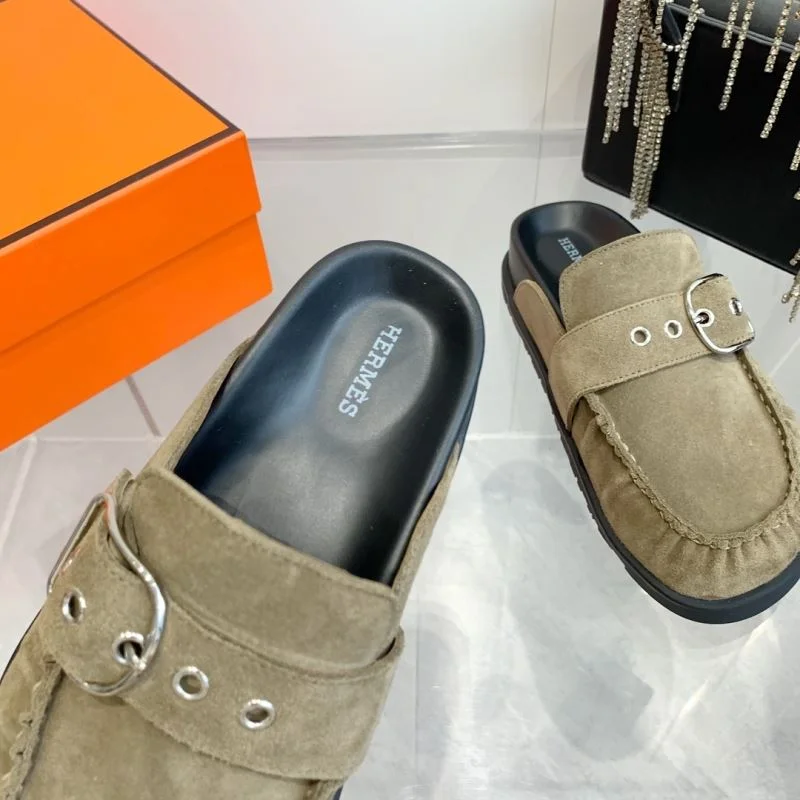 Refined Hermes Slippers 26896