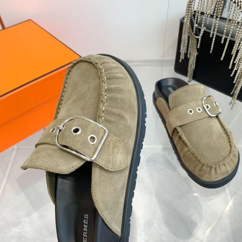Refined Hermes Slippers 26896