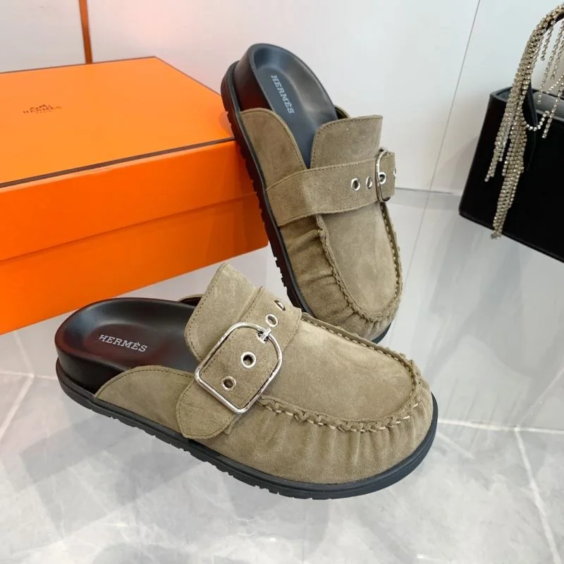 Refined Hermes Slippers 26896