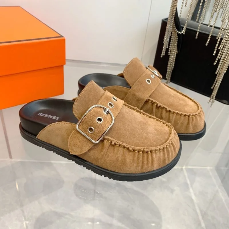 Sleek Hermes Slippers 26888