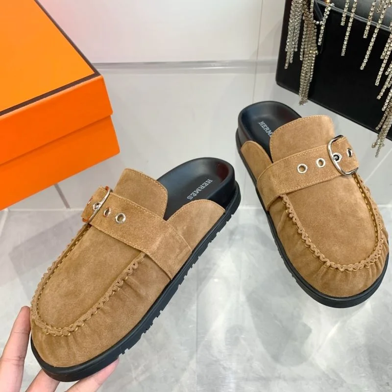 Sleek Hermes Slippers 26888