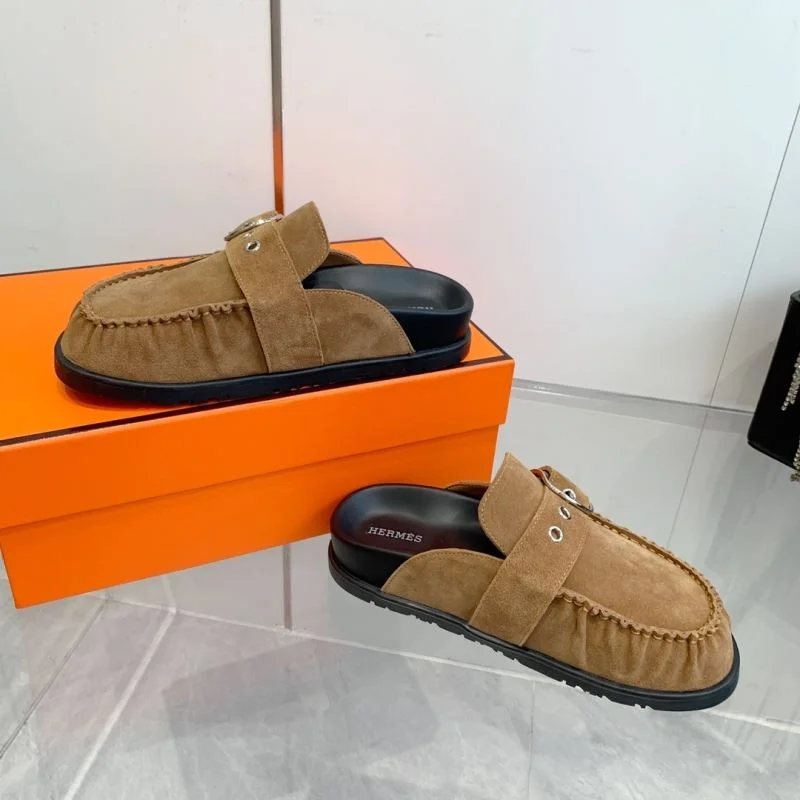 Sleek Hermes Slippers 26888